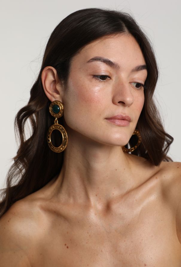 Chanel 1989 Castellane Gripoix Hoop Earrings - 5 Chanel 1989 Castellane Gripoix Hoop Earrings - 5