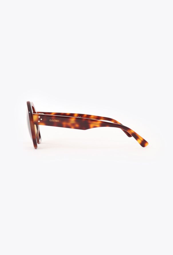 Céline Sculpted Tortoiseshell Sunglasses - 3
