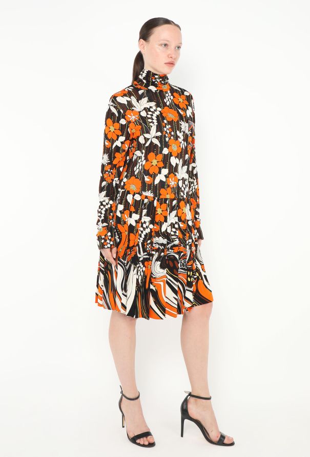Prada Resort 2019 Pleated Floral Dress - 4 Prada Resort 2019 Pleated Floral Dress - 4