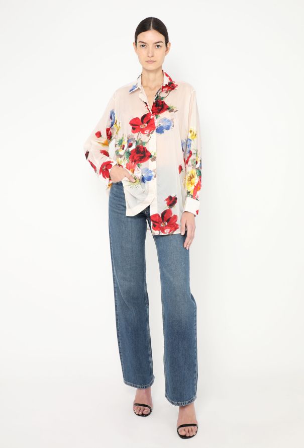 Céline Resort 2017 Floral Silk Tunic - 3 Céline Resort 2017 Floral Silk Tunic - 3