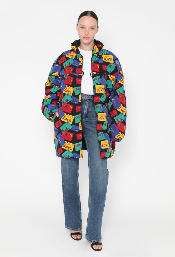 Saint Laurent '90s Reversible Love Card Puffer Coat - 5