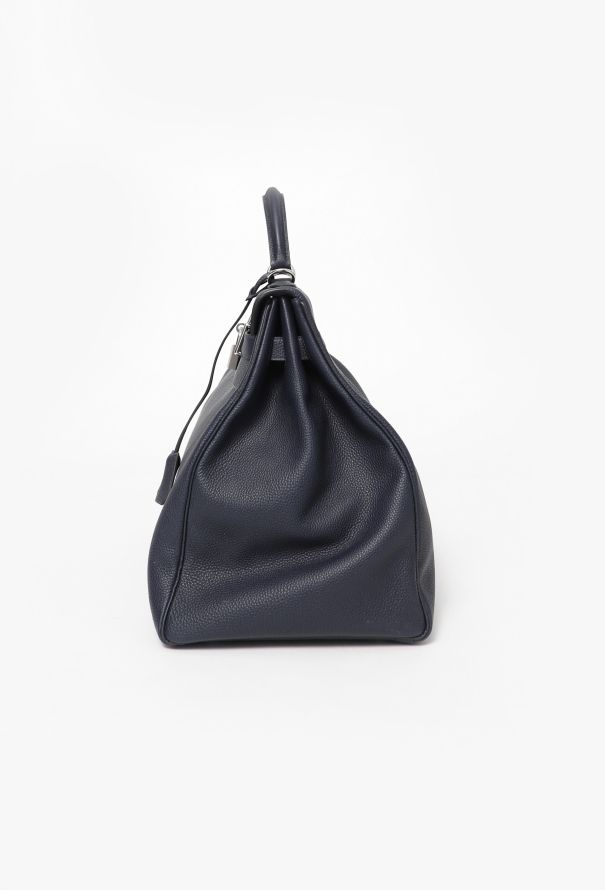 Hermès Bleu Nuit Togo Kelly Retourné 50 - 9