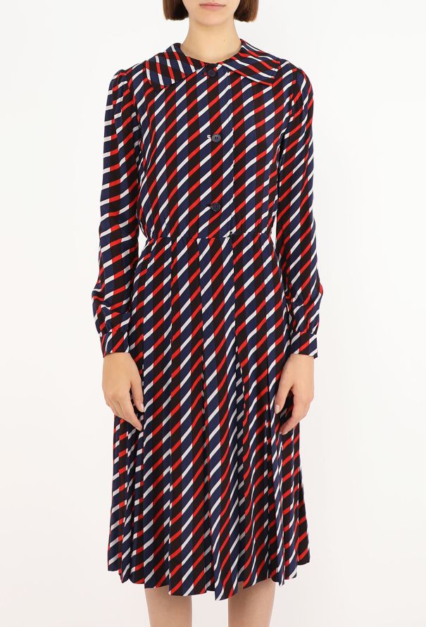 Givenchy Graphic Silk Dress, 1970s - 3