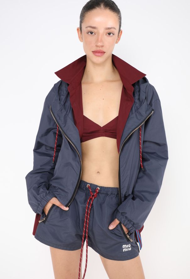 Miu Miu 2024 Nylon Drawstring Shorts - 1