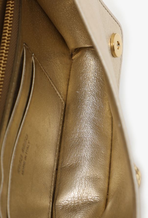 Miu Miu Gold Quilted Wallet On Chain - 13 Miu Miu Gold Quilted Wallet On Chain - 13