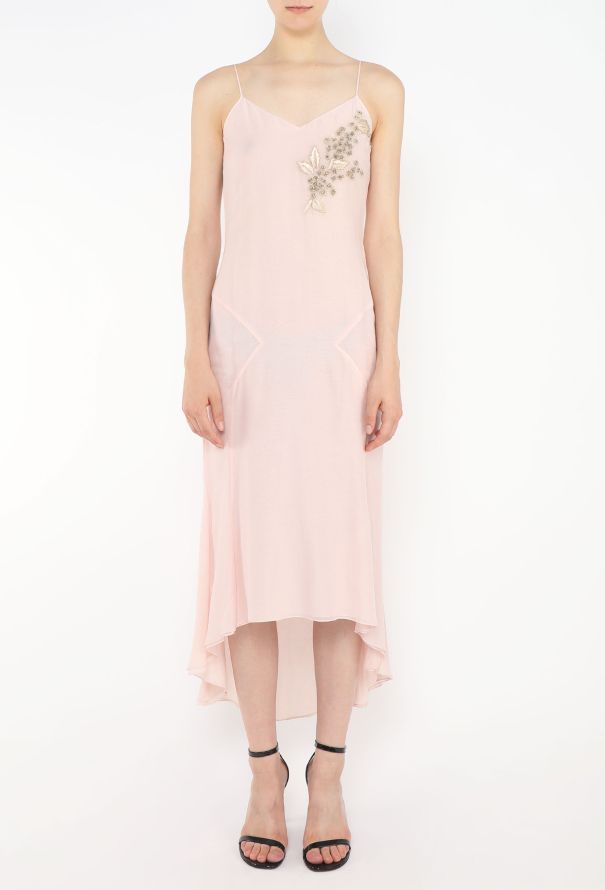 Chloé 2001 Embroidered Voile Slip Dress - 2