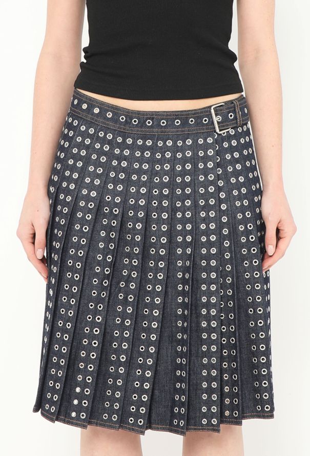 Dior Pre-Fall 2022 Eyelet Denim Skirt - 4 Dior Pre-Fall 2022 Eyelet Denim Skirt - 4