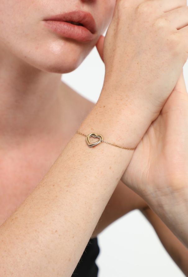 Cartier 18k Gold Trinity Heart Bracelet - 2