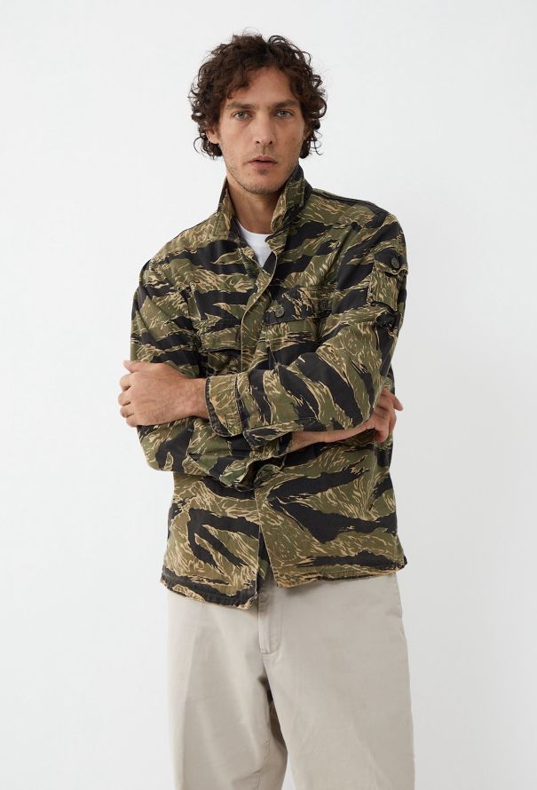 Men's Vintage '90s Tiger-Stripe Camouflage Jacket - 1