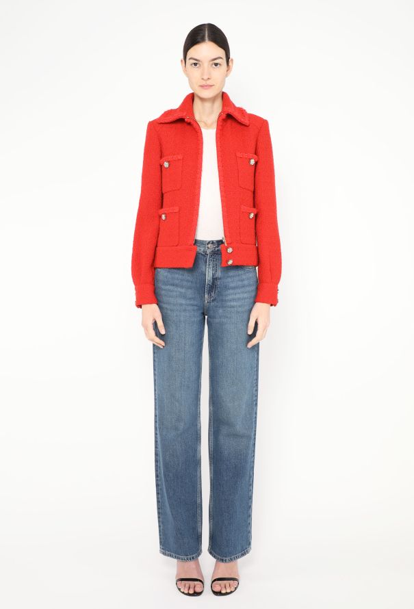 Chanel F/W 2019 Braided Tweed Gripoix Jacket - 4