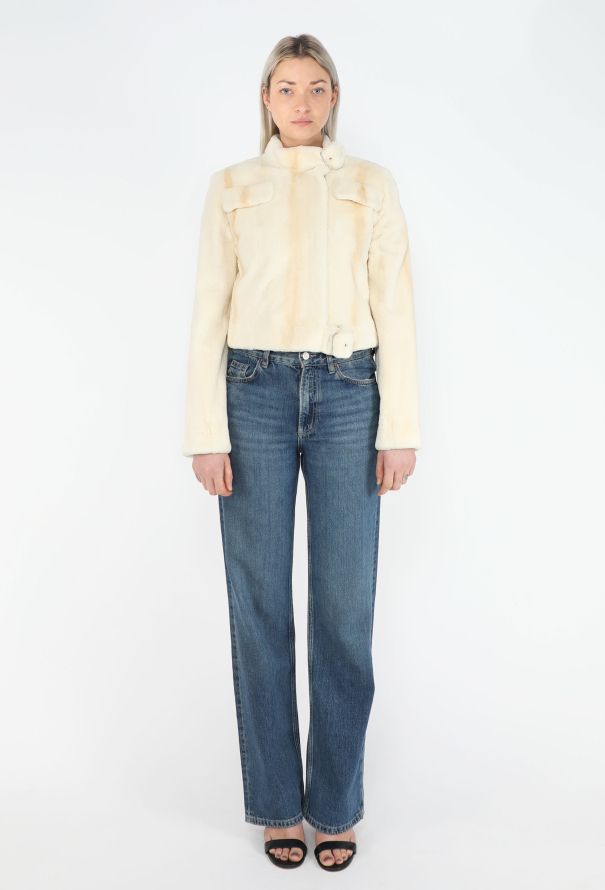 Valentino Early 2000s Belted Mink Fur Jacket - 4