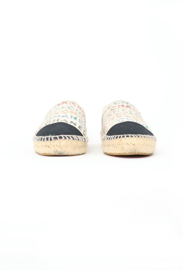 Chanel 2017 Logo Print Espadrilles - 3