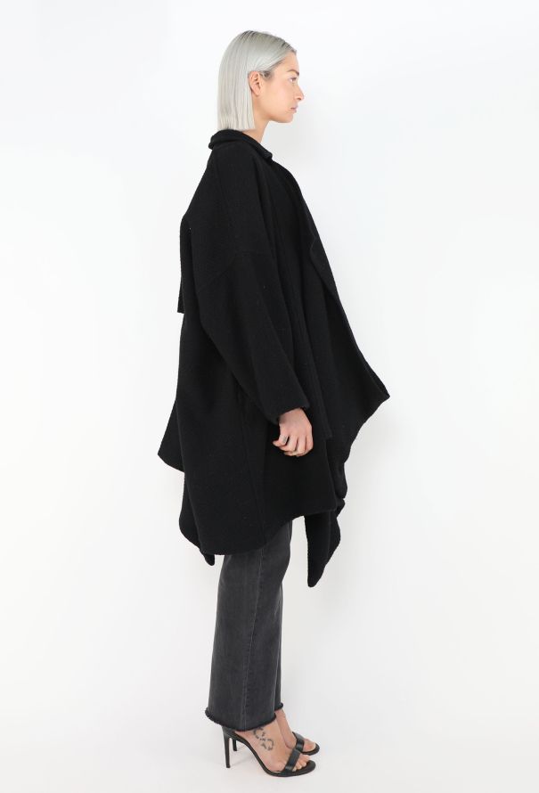 Comme des Garçons '90s Notched Draped Coat - 2