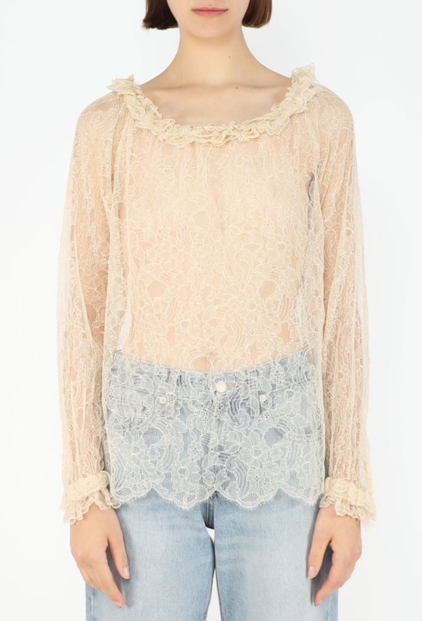 Chanel Chantilly Lace Blouse, 1980s - 1
