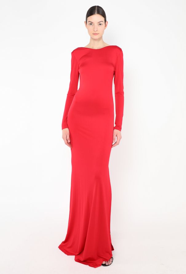 Plunging Open-Back Gown - 2