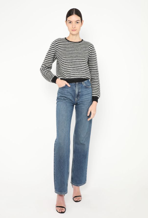 Saint Laurent 2015 Striped Mohair Sweater - 1