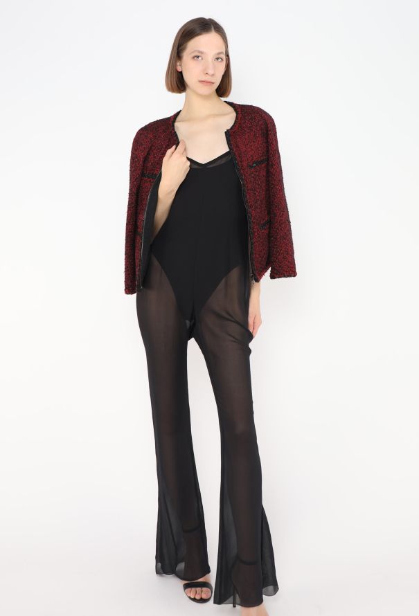 Chanel 2002 Flared Georgette Jumpsuit - 4 Chanel 2002 Flared Georgette Jumpsuit - 4