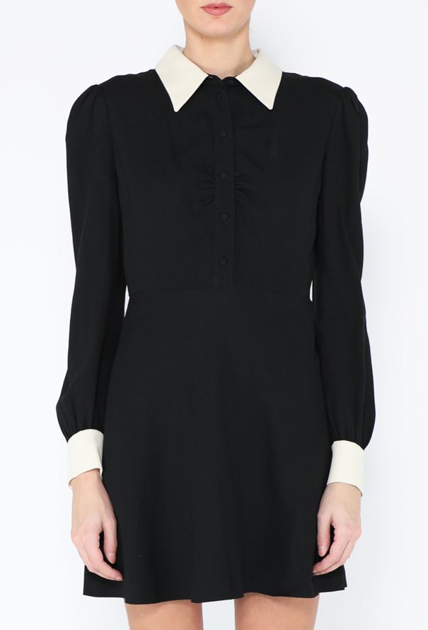 Saint Laurent S/S 2015 Contrast Collared Dress - 4