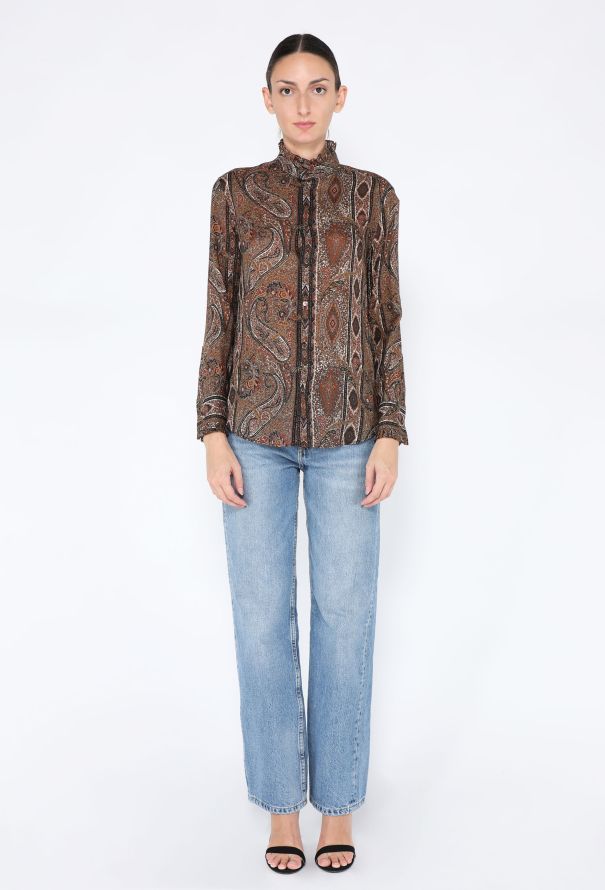 Céline 2020 Paisley Print Blouse - 4