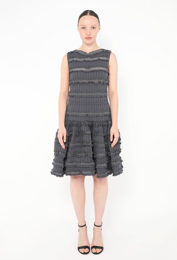 Alaïa Harlequin Ruffled Skater Dress - 1