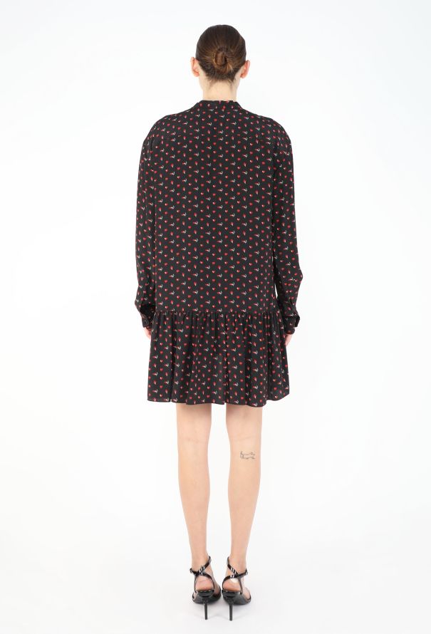 Saint Laurent Heart Print Lavallière Dress - 5