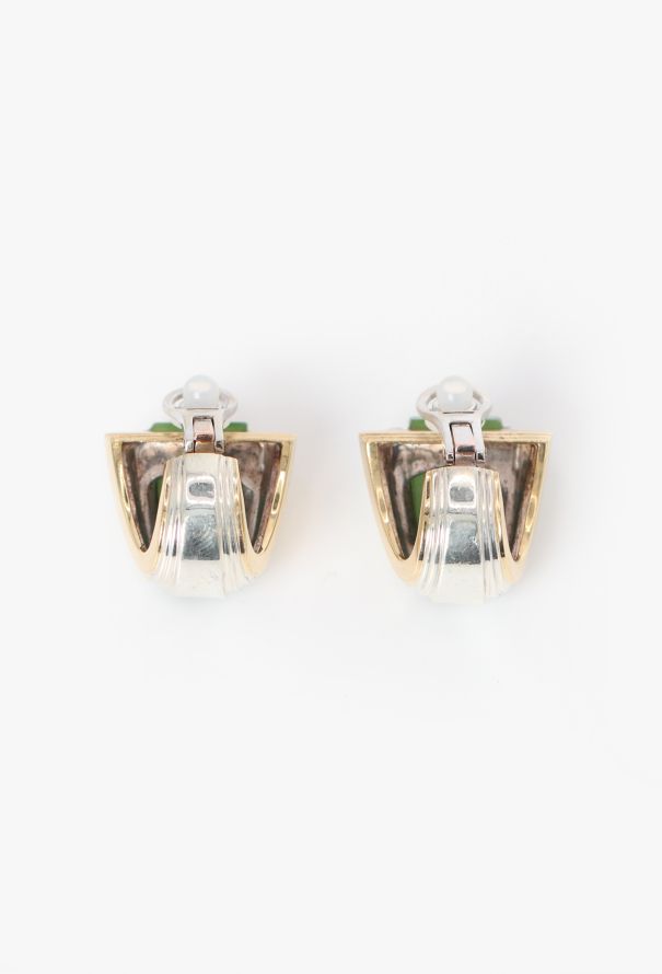 Vintage Fine Jewelry Puiforcat 18k Yellow Gold, Silver & Jade Clip Earrings - 5 Vintage Fine Jewelry Puiforcat 18k Yellow Gold, Silver & Jade Clip Earrings - 5