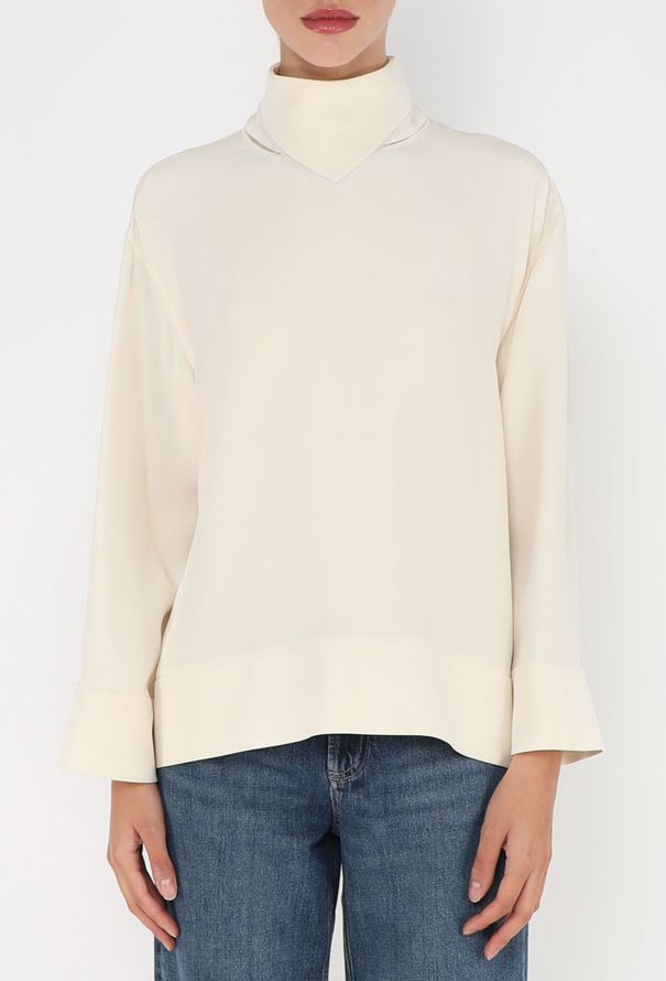 Céline Pre-Fall 2014 Mock-Neck Blouse - 4