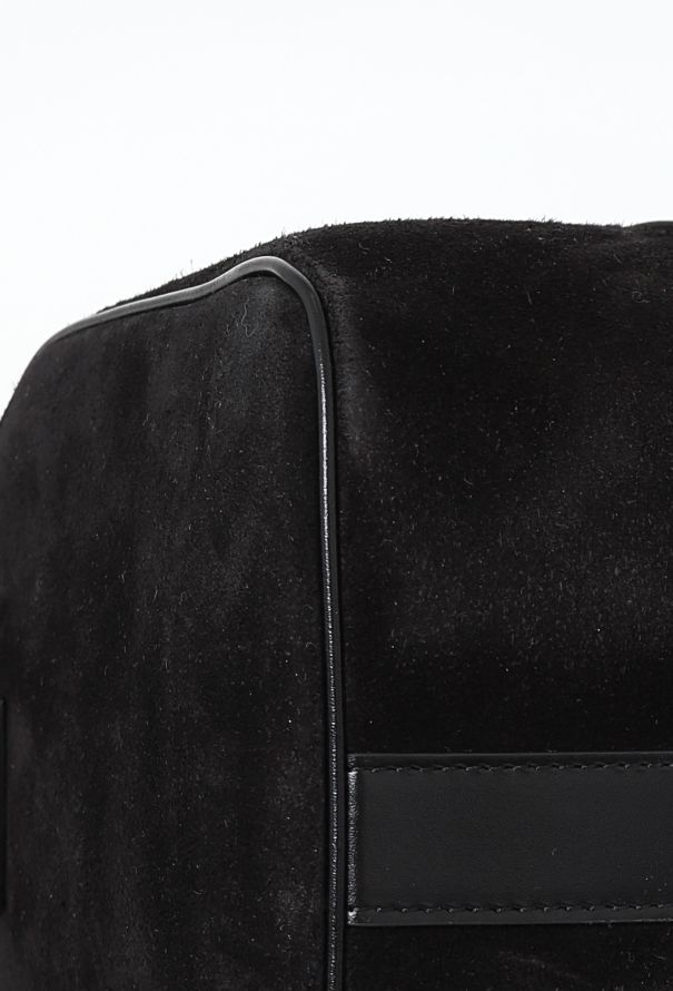 Céline Black Suede Boston Bag - 11 Céline Black Suede Boston Bag - 11