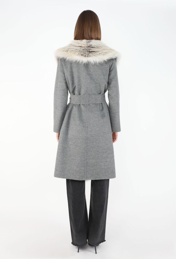 The Row Ombré Fox Fur Belted Coat - 6