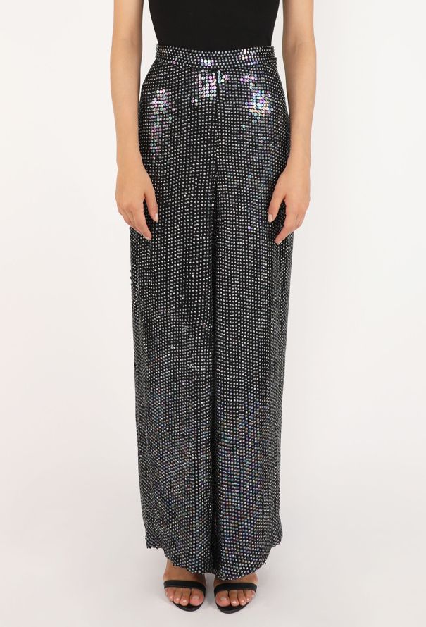 Giorgio Armani Vintage Sequin Silk Trousers - 3
