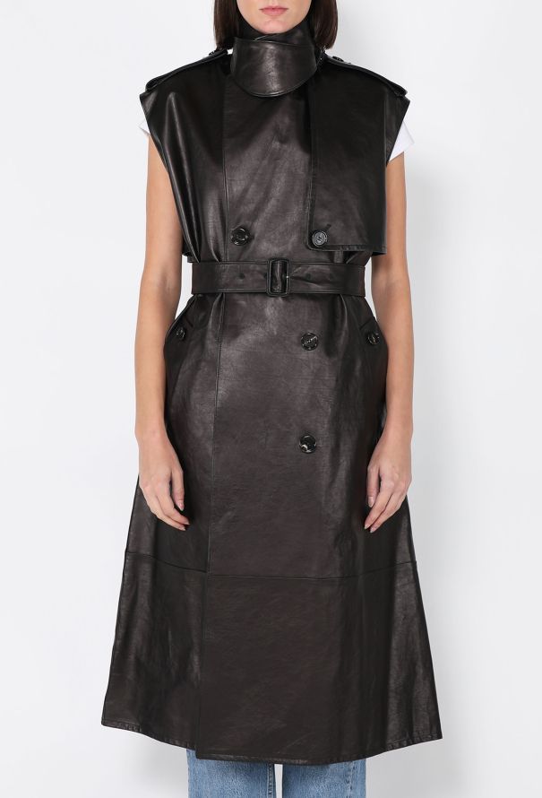 Bottega Veneta Leather Trench Vest, 2019 - 5