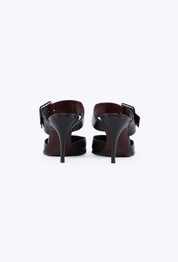 Chanel Leather Buckle Mules, 2003 - 4