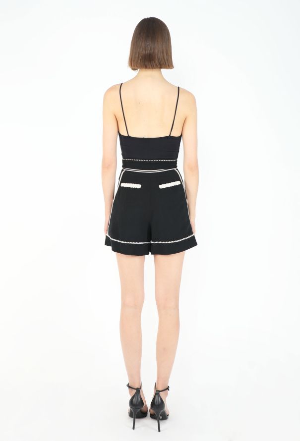 Chanel 1991 Braided Cotton Bermuda Shorts - 5