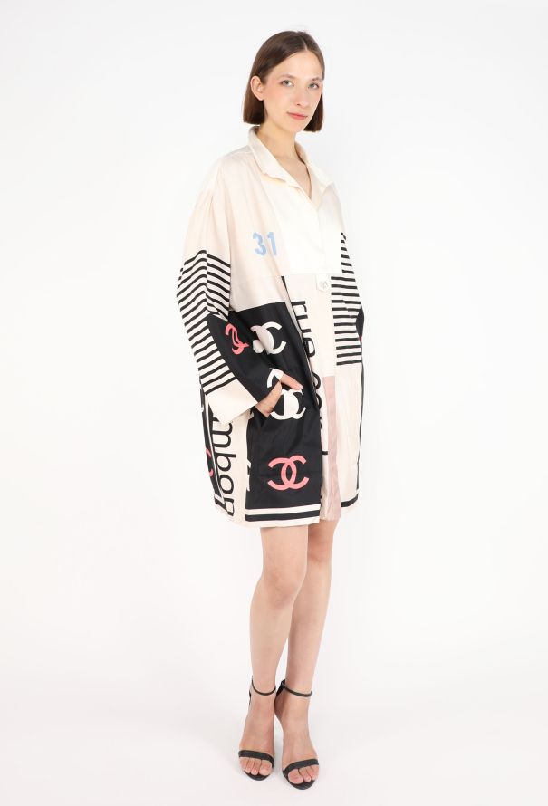 Chanel Graphic Rue Cambon Silk Tunic, S/S 2021 - 5
