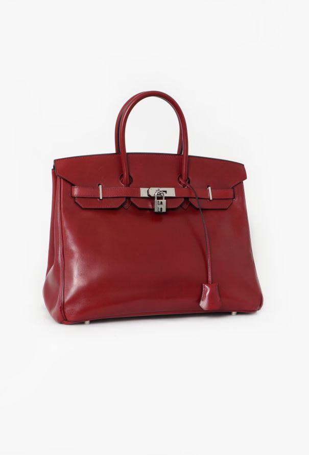 Hermès Rouge H Box Birkin 35 - 3 Hermès Rouge H Box Birkin 35 - 3
