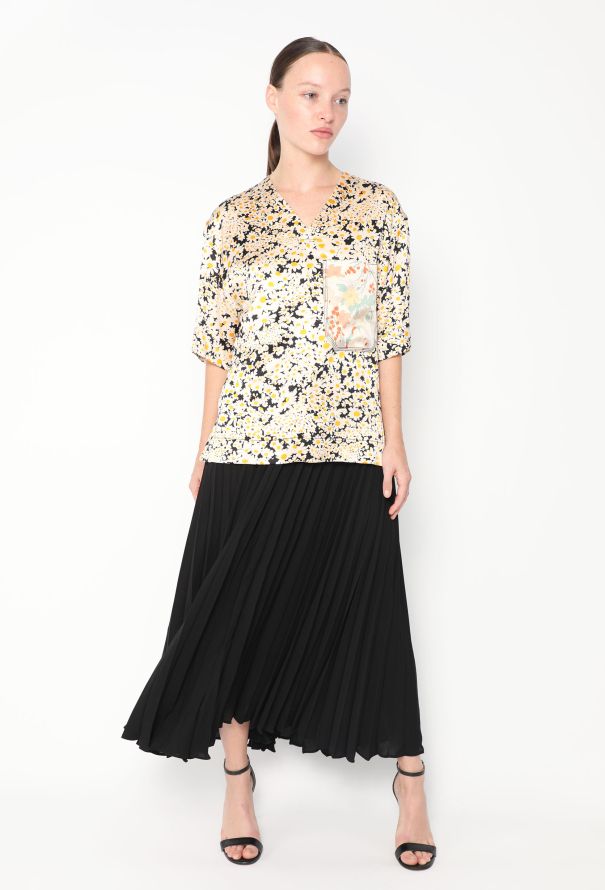 Céline S/S 2015 Floral Silk Blouse - 3 Céline S/S 2015 Floral Silk Blouse - 3