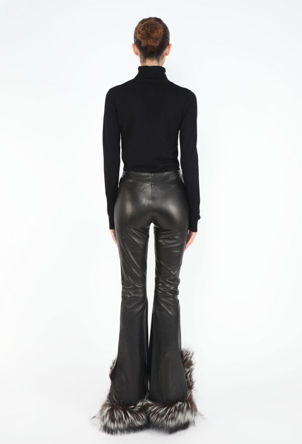 Jitrois '90s Lambskin Fox Fur Pants - 6