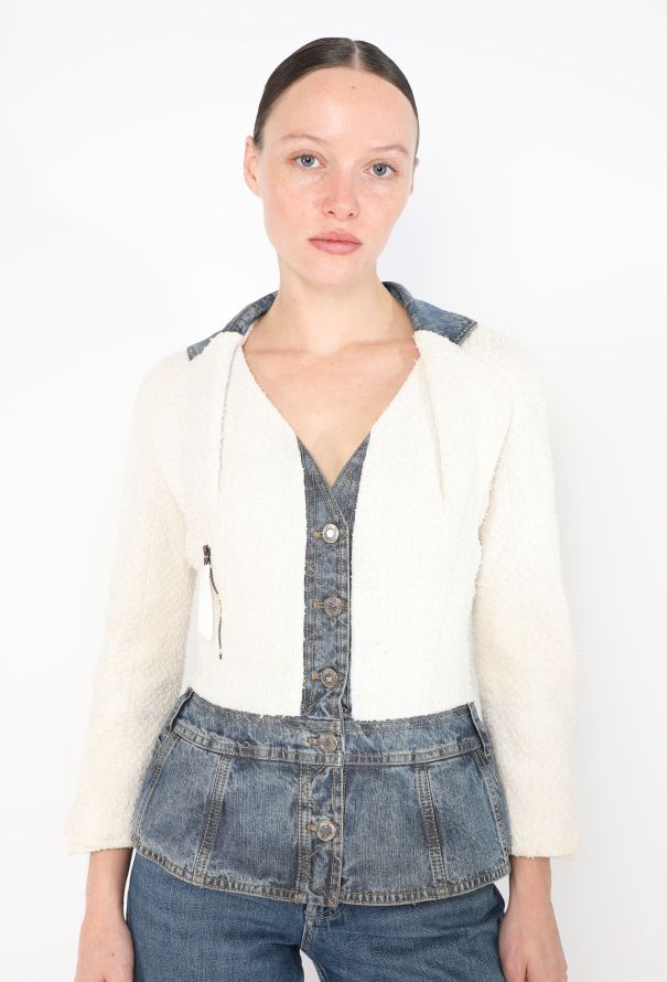 Dior S/S 2005 Bouclé Denim Bar Jacket - 1