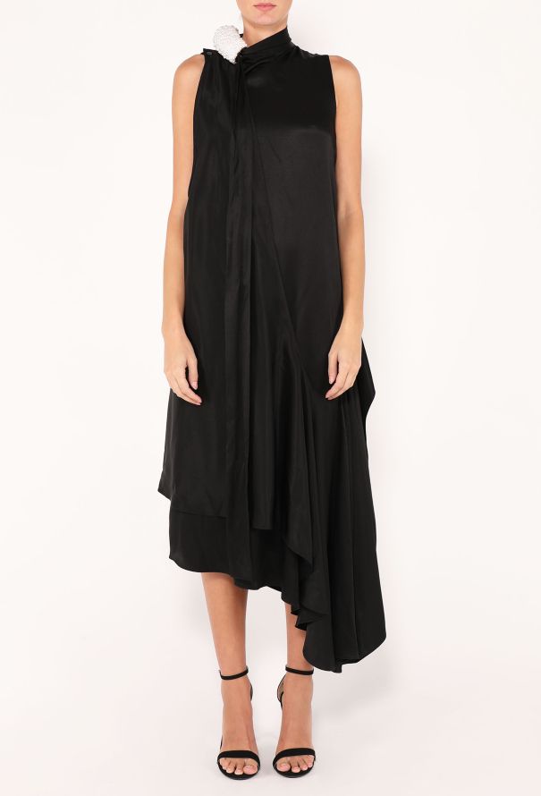 Loewe 2023 Silk Ruffle Midi Dress - 3