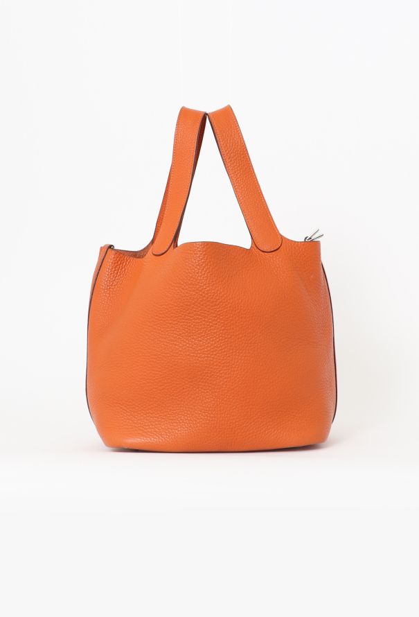 Hermès Orange Clémence Picotin 22 - 4 Hermès Orange Clémence Picotin 22 - 4
