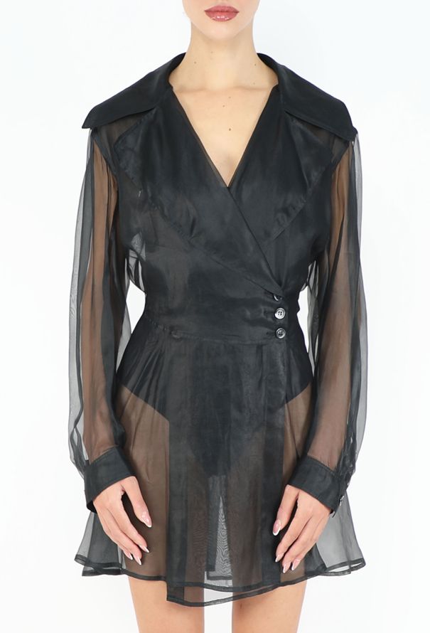 Alaïa COLLECTOR F/W 1990 Organza Corset Dress - 4