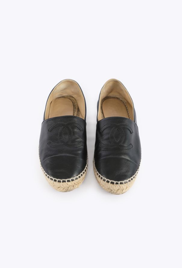 Chanel Leather 'CC' Espadrille Flats - 2