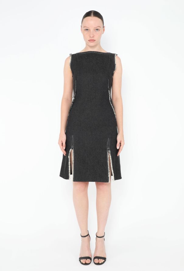 Alexander McQueen 1996 Frayed Denim Dress - 4 Alexander McQueen 1996 Frayed Denim Dress - 4