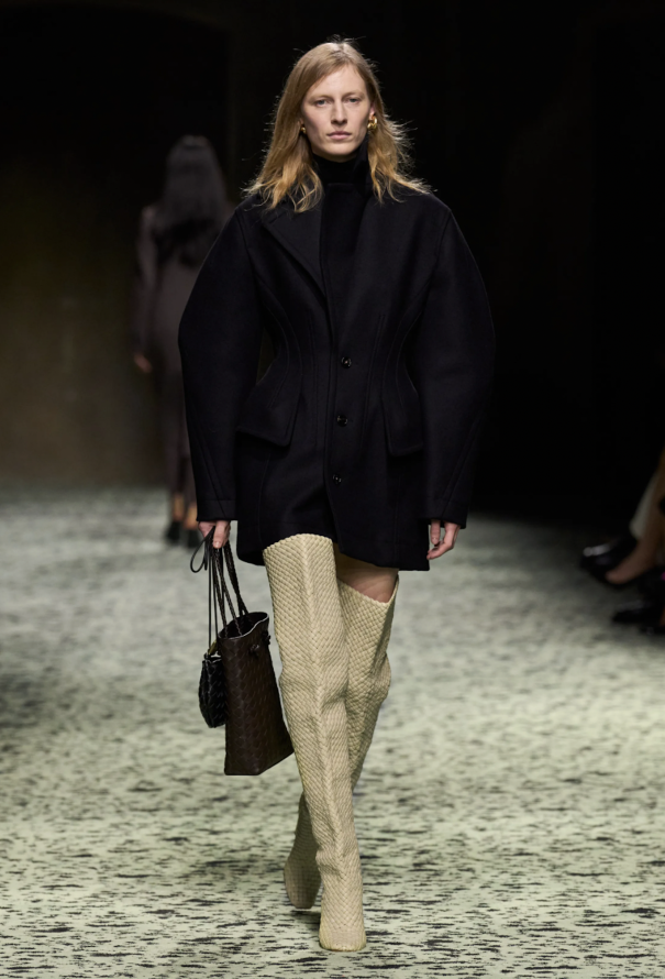 Bottega Veneta Hourglass Felted Coat, F/W 2023 - 2