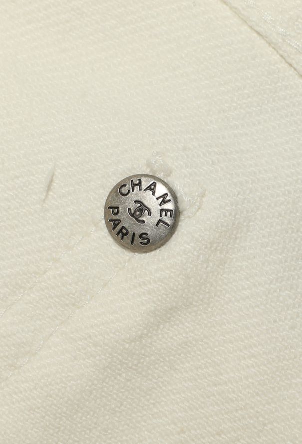 Chanel Straight-Leg 'CC' Denim Trousers - 8