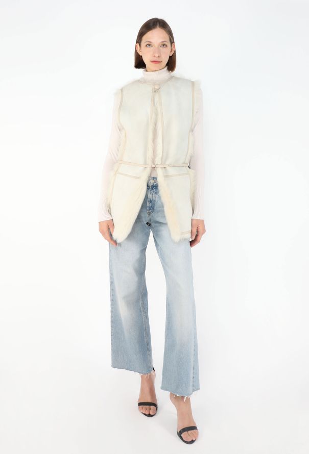 Hermès Shearling-Lined Belted Fur Vest - 3