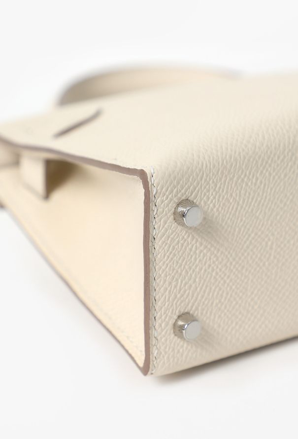 Hermès Craie Epsom Mini Kelly II Sellier Electrum - 13 Hermès Craie Epsom Mini Kelly II Sellier Electrum - 13