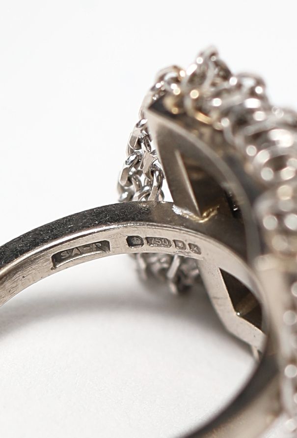 Modern Fine Jewelry Solange 18k White Gold & Diamond Fringe Ring - 6