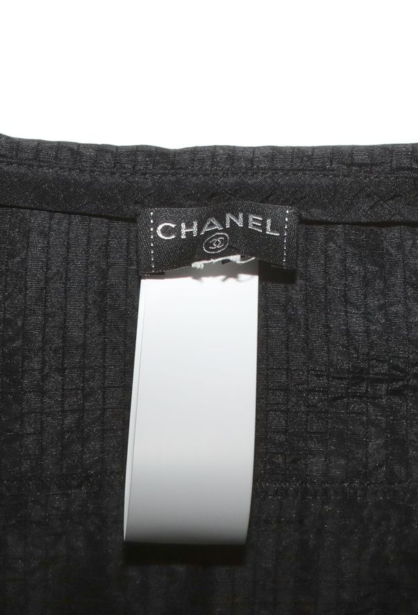 Chanel Pintuck Cotton Bib Blouse - 5