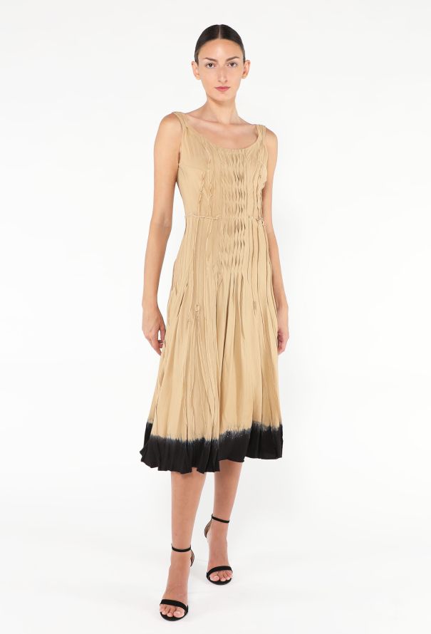 Prada Spring 2004 Pintuck Ombré Dress - 1